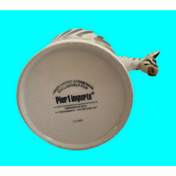 Zebra Coffee Cup Mug 12oz. with 3D Zebra Head Handle Cocoa Soup Pier One - Picture 7 of 7